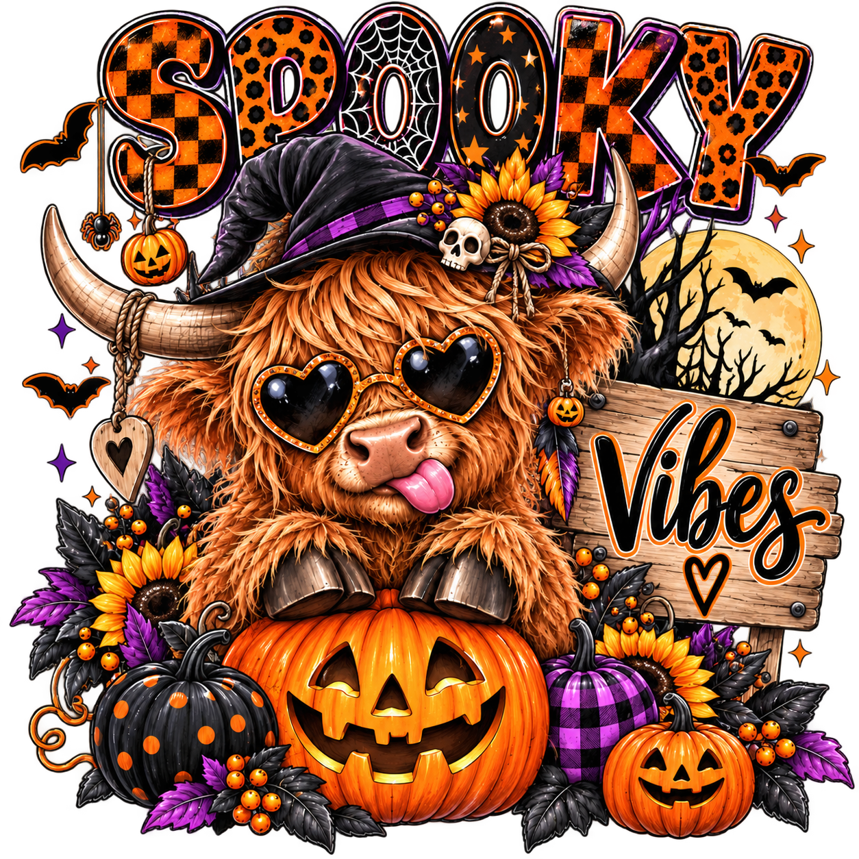 Spooky Vibes ladies T-shirt design